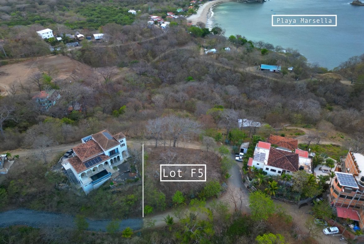 Ocean view lot Playa Maderas San Juan del Sur Nicaragua with ridge and ocean views