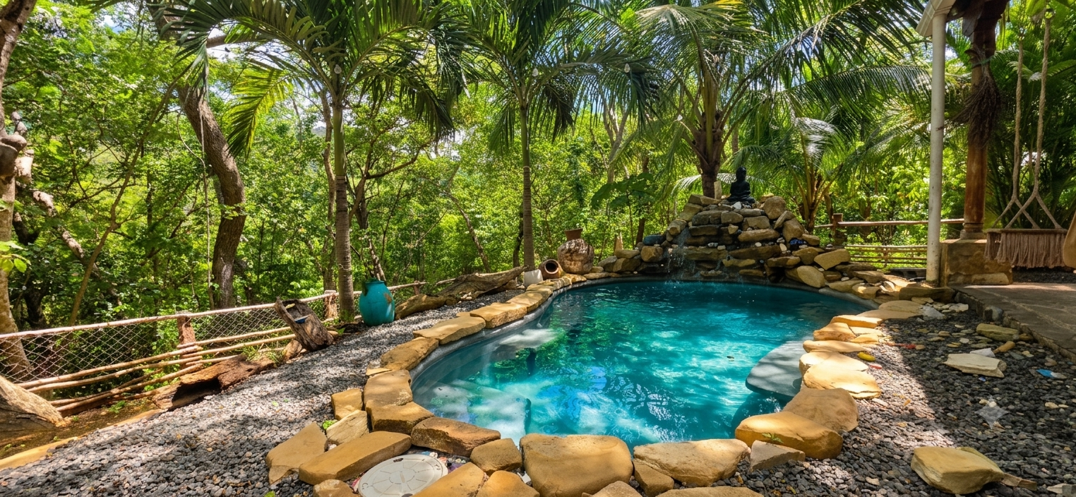 Private pool at Casa Descanso in San Juan del Sur, Nicaragua