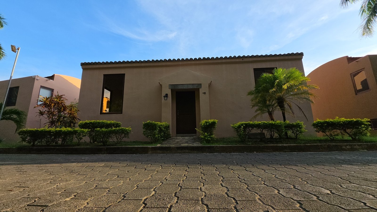 Main entrance to Villas de Palermo gated community in San Juan del Sur, Nicaragua