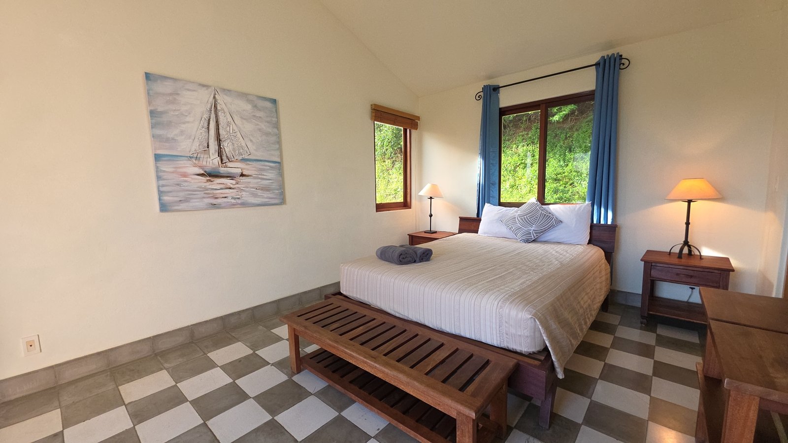 Spacious master bedroom with natural light in a home at Villas de Palermo, Nicaragua